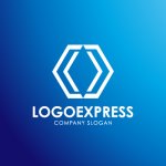 画像4: 六角形とシャープな連携構造のロゴ (4)