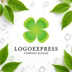 画像9: 四つ葉のクローバーの幸運ロゴ (9)