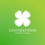 画像4: 四つ葉のクローバーの幸運ロゴ (4)