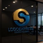 画像15: 赤と黒のS字円形モダンロゴ (15)