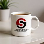 画像16: 赤と黒のS字円形モダンロゴ (16)