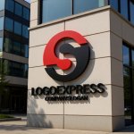 画像8: 赤と黒のS字円形モダンロゴ (8)