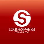 画像4: 赤と黒のS字円形モダンロゴ (4)