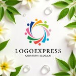 画像9: カラフルな人々が織りなす共同体の輪ロゴ (9)