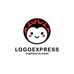 画像1: 笑顔のテントウムシのかわいいロゴ (1)