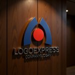 画像5: M字と核が融合したモダンロゴ (5)