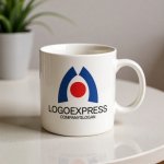 画像16: M字と核が融合したモダンロゴ (16)