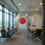 画像9: M字と核が融合したモダンロゴ (9)