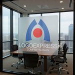 画像11: M字と核が融合したモダンロゴ (11)