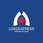 画像4: M字と核が融合したモダンロゴ (4)