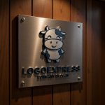 画像5: 笑顔の可愛い牛さんのロゴ (5)