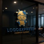 画像15: 笑顔の可愛い牛さんのロゴ (15)