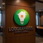 画像9: 電球の家とエコなアイデアのロゴ (9)