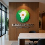 画像13: 電球の家とエコなアイデアのロゴ (13)