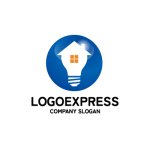 画像3: 電球の家とエコなアイデアのロゴ (3)