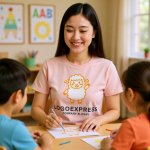 画像5: 可愛い笑顔と手を振る羊のロゴ (5)