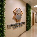 画像15: 可愛い笑顔と手を振る羊のロゴ (15)