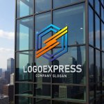 画像16: 六角形とS字型稲妻のスピードロゴ (16)