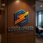 画像9: 六角形とS字型稲妻のスピードロゴ (9)