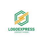 画像3: 六角形とS字型稲妻のスピードロゴ (3)