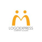 画像1: 人々の繋がりを表現したM字ロゴ (1)