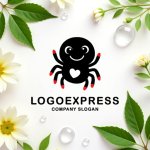 画像9: 愛らしいハートのクモのロゴ (9)