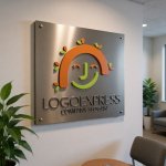 画像14: 笑顔と葉っぱの温かいコミュニティロゴ (14)