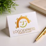 画像16: 笑顔と葉っぱの温かいコミュニティロゴ (16)