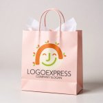 画像6: 笑顔と葉っぱの温かいコミュニティロゴ (6)