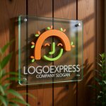 画像11: 笑顔と葉っぱの温かいコミュニティロゴ (11)