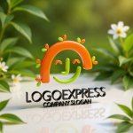 画像12: 笑顔と葉っぱの温かいコミュニティロゴ (12)