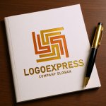 画像6: LとSが絡み合う幾何学ロゴ (6)