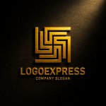 画像12: LとSが絡み合う幾何学ロゴ (12)