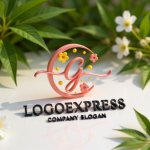 画像12: Gと花の優しい筆記体ロゴ (12)