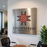 画像7: X字型に広がる矢印のダイナミックロゴ (7)