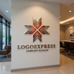 画像10: X字型に広がる矢印のダイナミックロゴ (10)