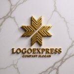 画像13: X字型に広がる矢印のダイナミックロゴ (13)