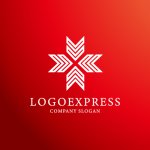 画像4: X字型に広がる矢印のダイナミックロゴ (4)