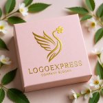 画像10: 桜をくわえた白鳥の優雅なロゴ (10)