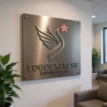 画像13: 桜をくわえた白鳥の優雅なロゴ (13)