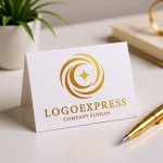 画像16: 輝く星と渦巻く円のダイナミックロゴ (16)