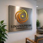 画像13: 輝く星と渦巻く円のダイナミックロゴ (13)