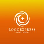 画像4: 輝く星と渦巻く円のダイナミックロゴ (4)