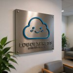 画像14: 笑顔の可愛い雲のロゴ (14)