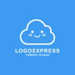 画像4: 笑顔の可愛い雲のロゴ (4)