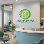 画像5: 笑顔の歯と葉っぱの自然派ロゴ (5)