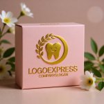 画像10: 笑顔の歯と葉っぱの自然派ロゴ (10)