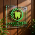 画像11: 笑顔の歯と葉っぱの自然派ロゴ (11)