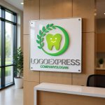 画像13: 笑顔の歯と葉っぱの自然派ロゴ (13)