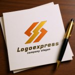 画像6: S字型稲妻のスピードロゴ (6)